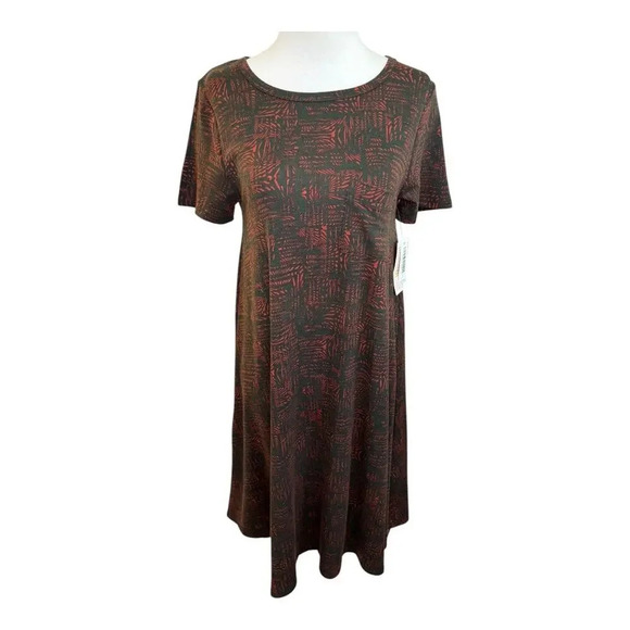 NEW LuLaRoe Carly Dress XXS Multicolored Hi-Low Swing Casual - Picture 1 of 7